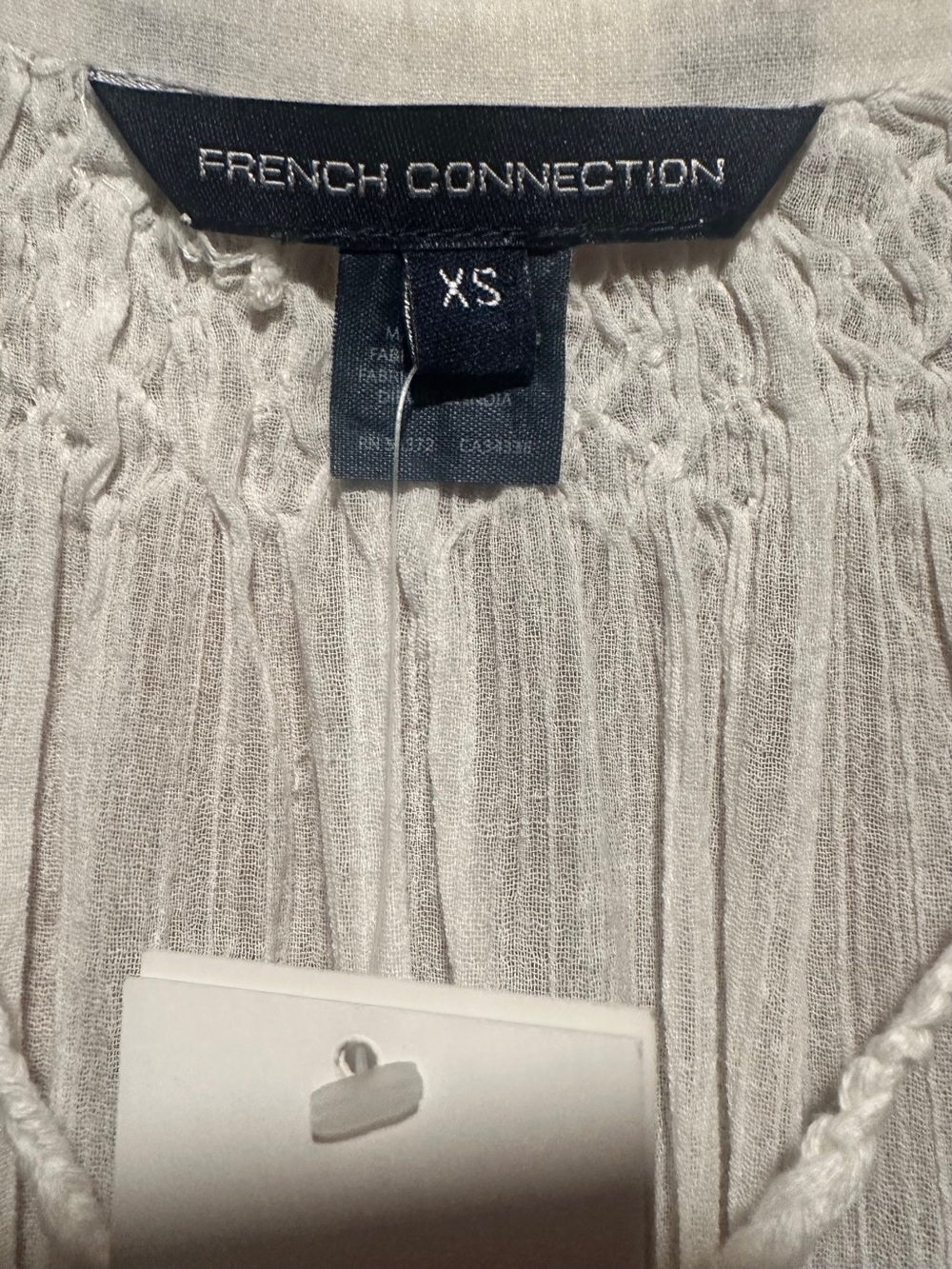 French Connection Women's White Embroidered Swim Cover-Up Tunic NwT XS/S - Picture 5 of 7